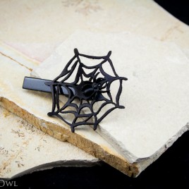 Spiderweb Haarspange schwarz