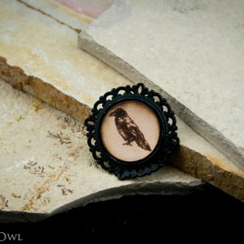 Button Krähe rund