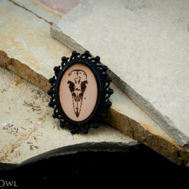 Vogelschädel Button oval