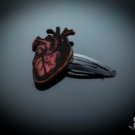 Haarspange Haarclip anatomisches Herz Heart rot Anatomie Blut Bloody Heart