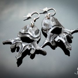 handgefertigte Ohrringe Echtleder Wirbelkörper Wirbel Anatomie