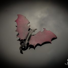 Haarspange Haarclip Drachen Dragon Wings Fantasy Drache Flügel Mystik schwarz rot Echtleder