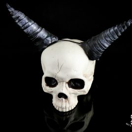 Hörner Horns Devil Evil Darkness Fantasy Leder schwarz silber