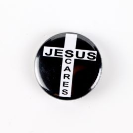 Button Pin Jesus Scares Kreuz 25mm