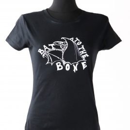 Damenshirt schwarz Girlie Shirt Bat to the Bones Fledermaus