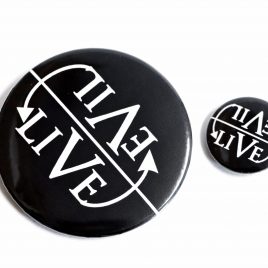 Button Pin Evil Live Live evil 25mm oder 59mm