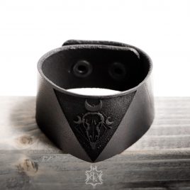 gothic Leder Armband Birdskull